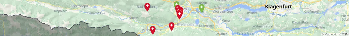 Map view for Pharmacies emergency services nearby Arnoldstein (Villach (Land), Kärnten)